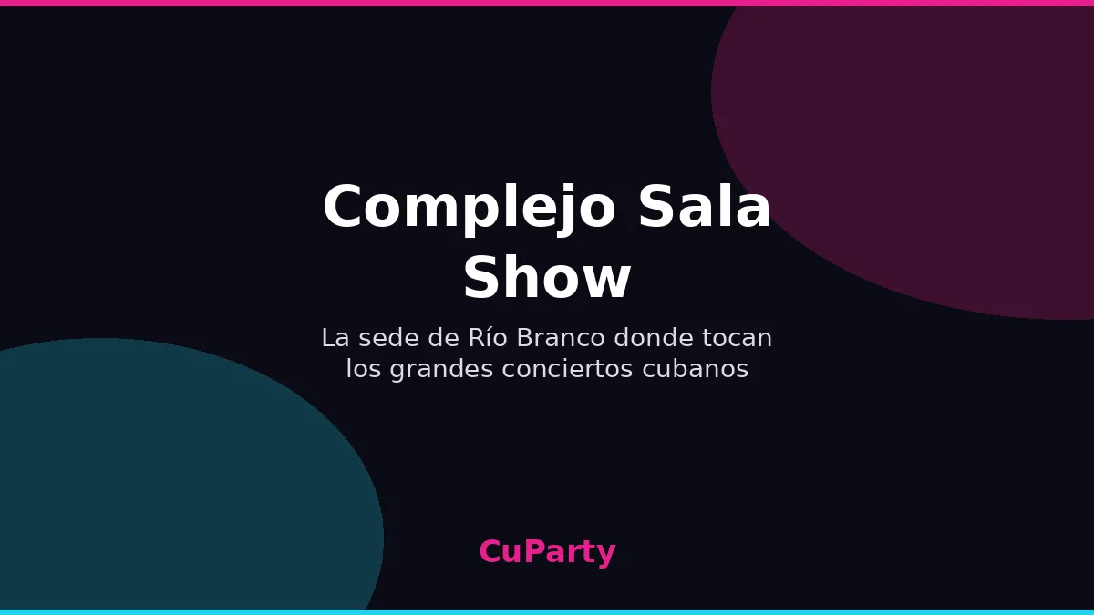 Portada de CuParty sobre Complejo Sala Show, la sala de conciertos de Río Branco en Montevideo