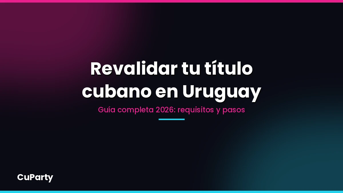 Fachada de la Universidad de La Habana, punto de partida para revalidar un título cubano en Uruguay